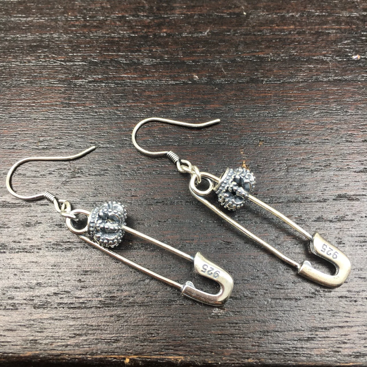 Pendientes de plata de ley s925 personalizados, adorno de plata tailandesa, pin de corona coreana, pendientes femeninos, tachuelas para las orejas