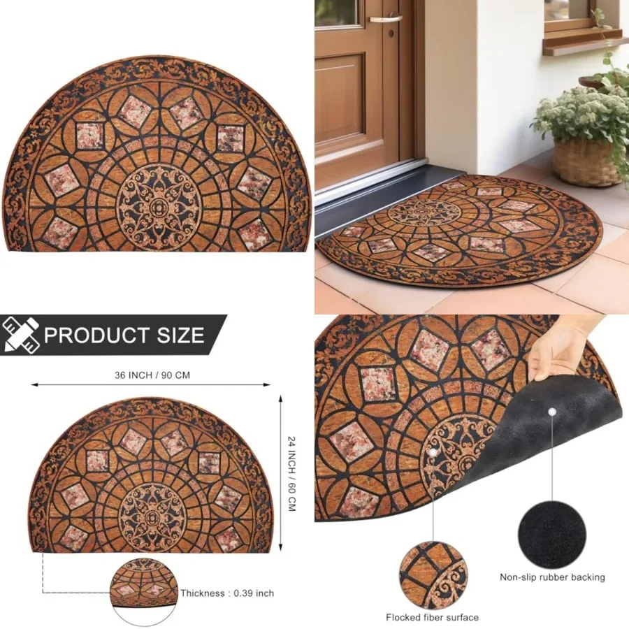 

Entrance Door Mat Large 24 x 36 Inch Entry Way Doormat Front Door Rugs Outdoors Heavy Duty Welcome Mat Non Slip Rubber Back Low