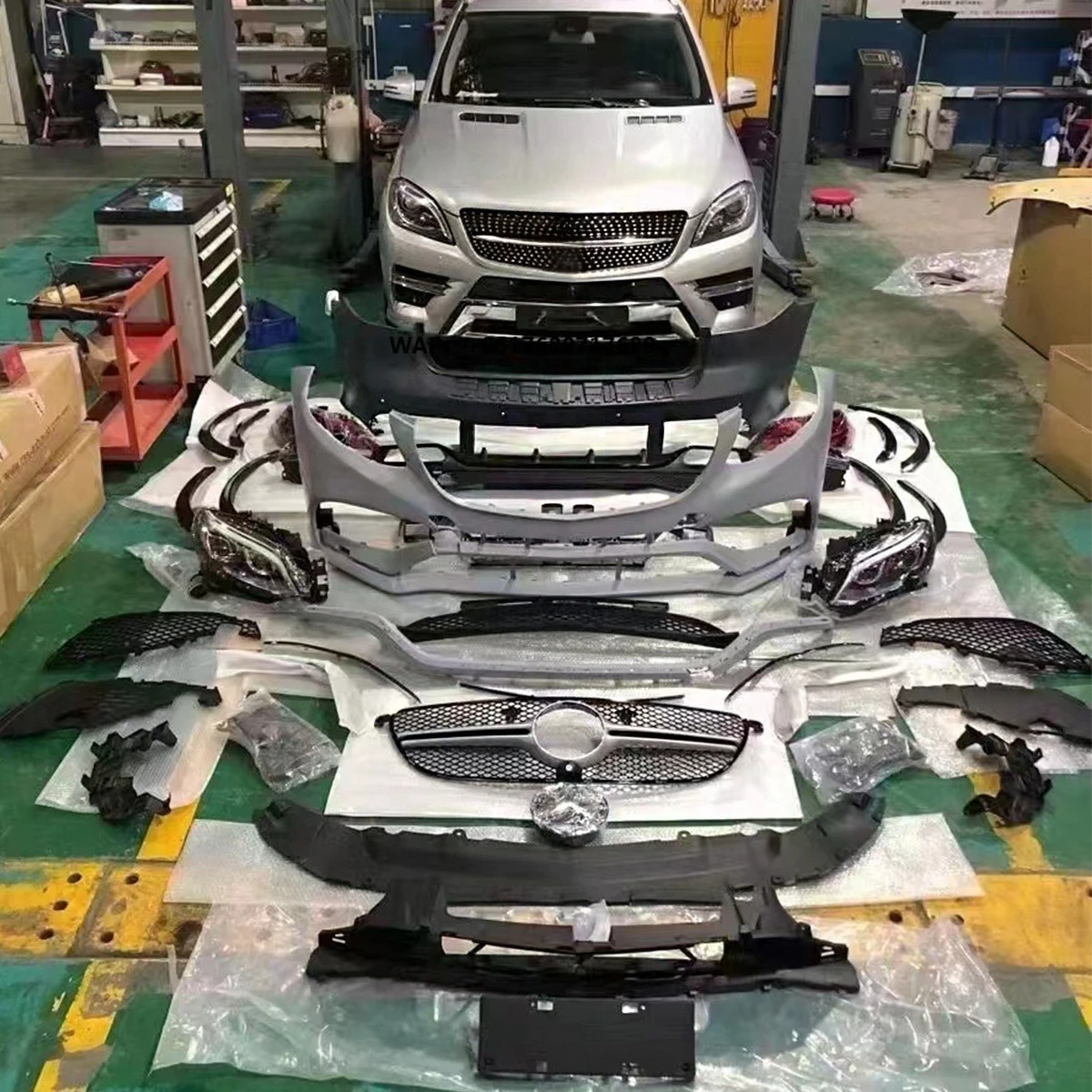 

Car Bumper Part Bodykit Full Body Kit Set W166 ML Upgrade W166 GLE Class GLE63 Face Lift Facelift for W166 ML Class ML