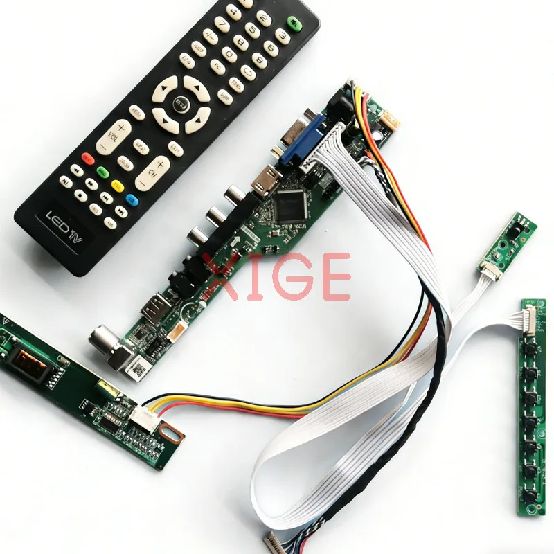 

Плата контроллера Matrix для LTN141X7 LTN141X8 LTN141XF LTN141XC 1024x768 1CCFL LVDS-20Pin 1024*768 HDMI+VGA+AV+USB, комплект для самостоятельной сборки