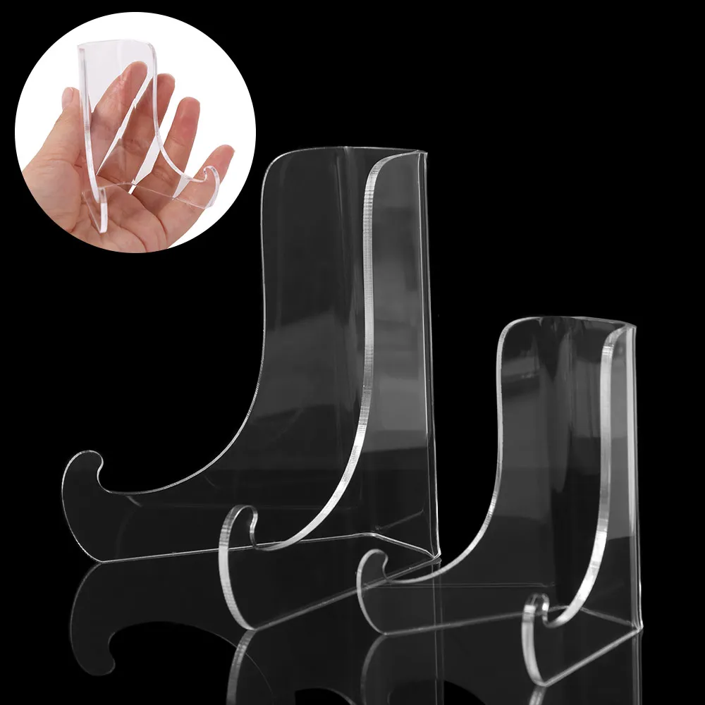 Tablet Holder Acrylic Flat Plate Stand Clear 60-Degree Angle Display Easel Stand Durable Elegant Book Stand Displaying