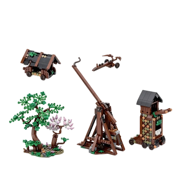 MOC building blocks toy medieval siege equipment model set for creative assembly. A great gift for holidays. Suitable for all en