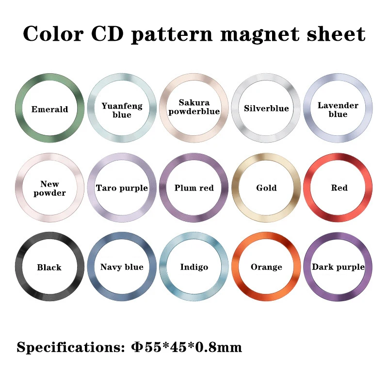 2023 New Magnetic Metal Plate Ring For Magsafe Wireless Charger Iron Sheet Sticker Car Phone Holder Magnet Patch For IPhone12 13