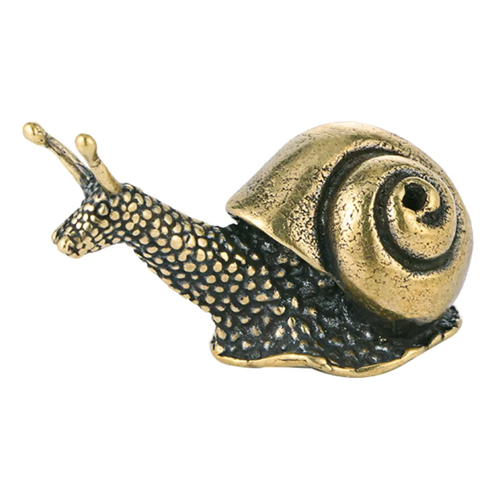 

Retro Snail Decorative Statue Brass Craft Desktop Adornment Office Toy Model Metal Sculpture Garden Art Home Decor