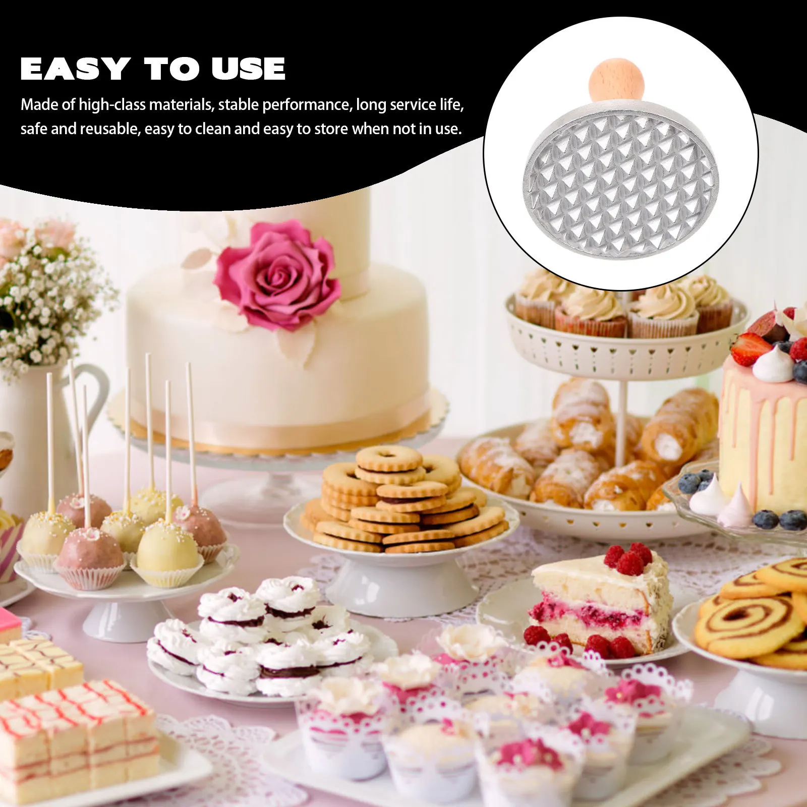 Zinc Alloy Biscuit Mold Stable Performance DIY Cookie Making Tool Household Baking Supply Biscuit Mold Pressing Molds