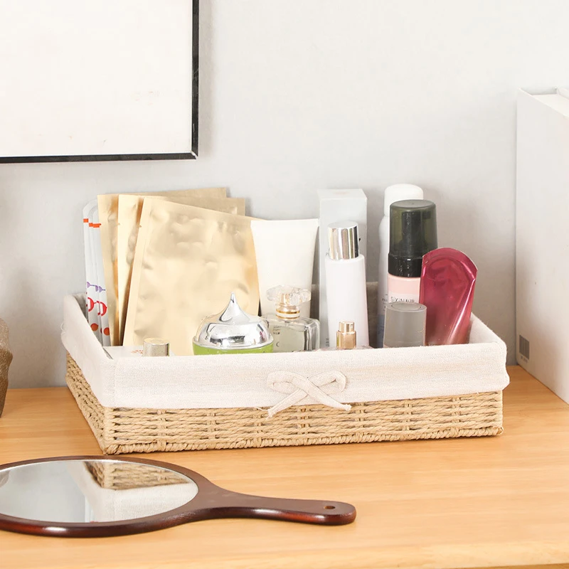 Japanese Style Rattan Weave Storage Basket For Kitchen Fruit Dish Food Bread Sundries Organizer Rattan Picnic Storage Case