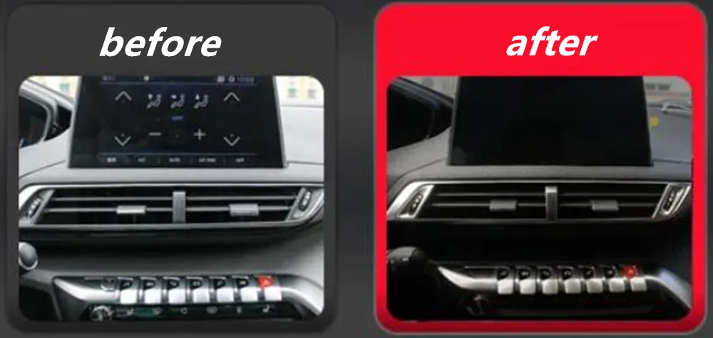 Car Inner Trim Stick Frame Middle Air Conditioning Switch Outlet Vent For Peugeot 3008 5008 GT 2017 - 2023 Accessories Interior