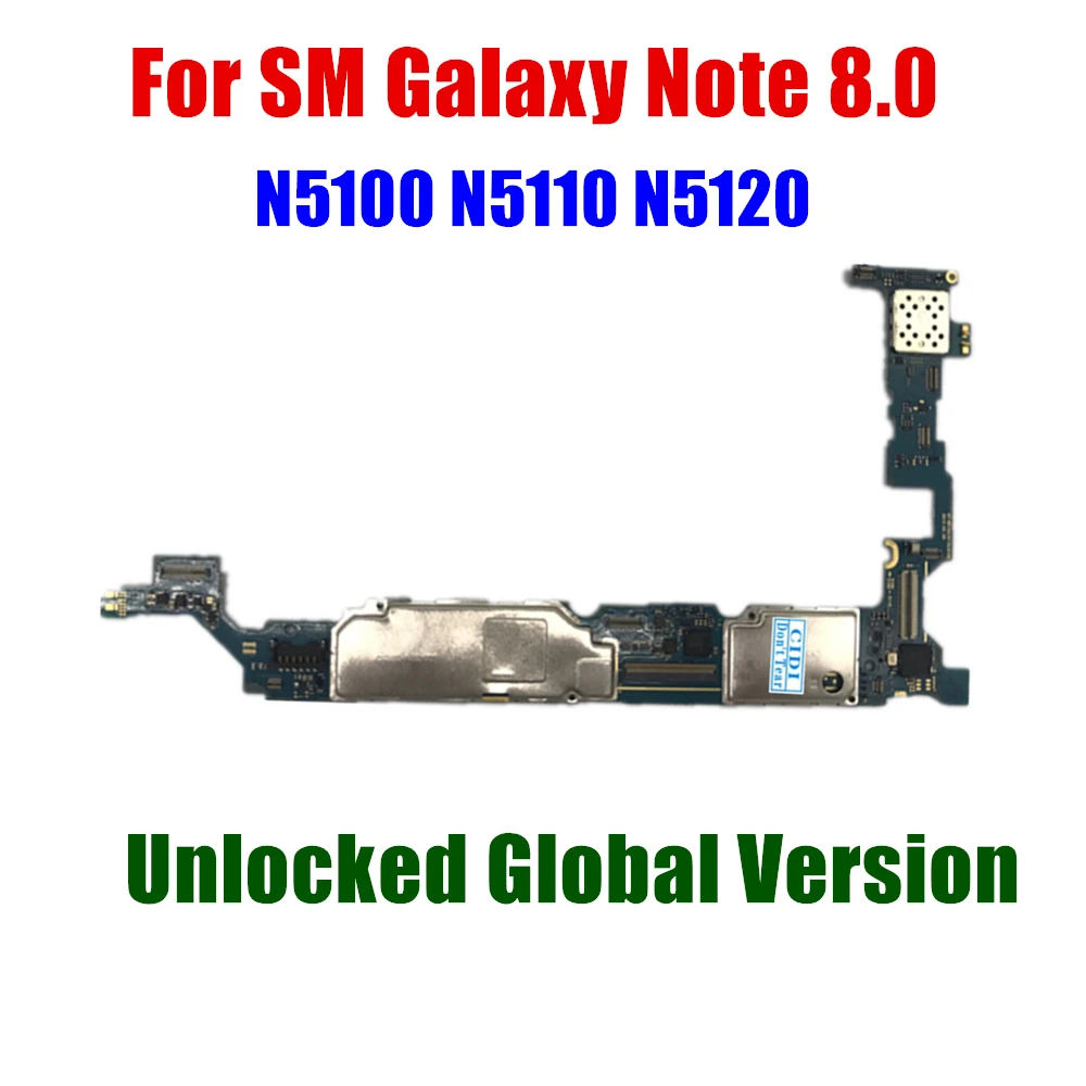 Eu Version For Samsung Galaxy Note 8.0 N5100 N5110 WiFi & 3G N5120 Motherboard Unlocked logic Mainbaords Circuits Plate