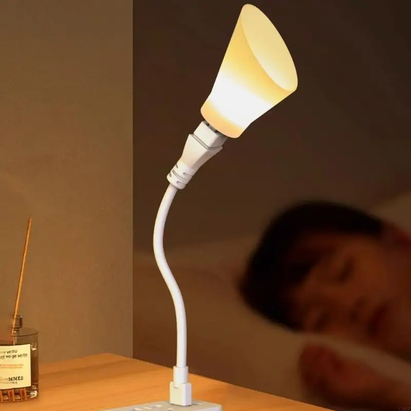 C90F 유연성 목 USB LED 작업 조명 360 조절 가능한 팔 워마 따뜻한/쿨 라이트 모드를위한 수면 동반자