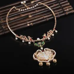 Chinese Style Hanfu Necklace for Women Ruyi Pendant Jewelry 2024 New Year