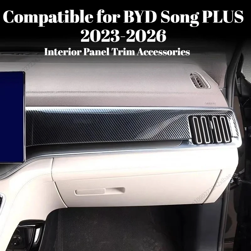 Center Console Instrument Panel Decorative Frame, Interior Modification Accessories, Compatible for BYD Song PLUS 2023-2026