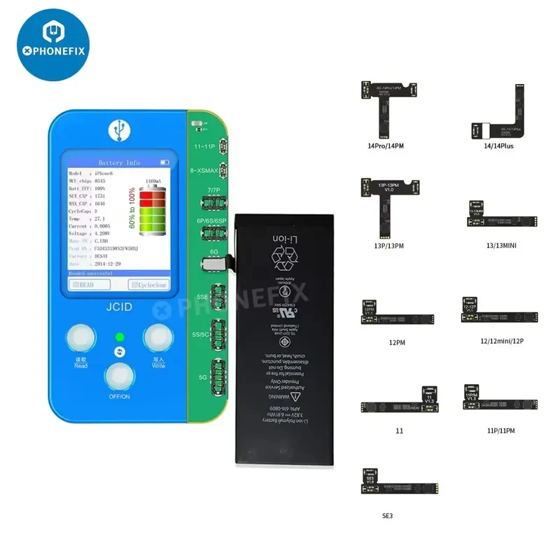 JC V1SE V1S PRO Battery Repair Board Flex Cable for iPhone 11 12 13 14 15Promax Battery Read Write Health Warning Error Removing