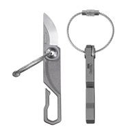 CooYoo KK00 Mini Titanium Alloy Edc Quick-Hanging Knife Multi-Purpose Portable Key Chain Knife