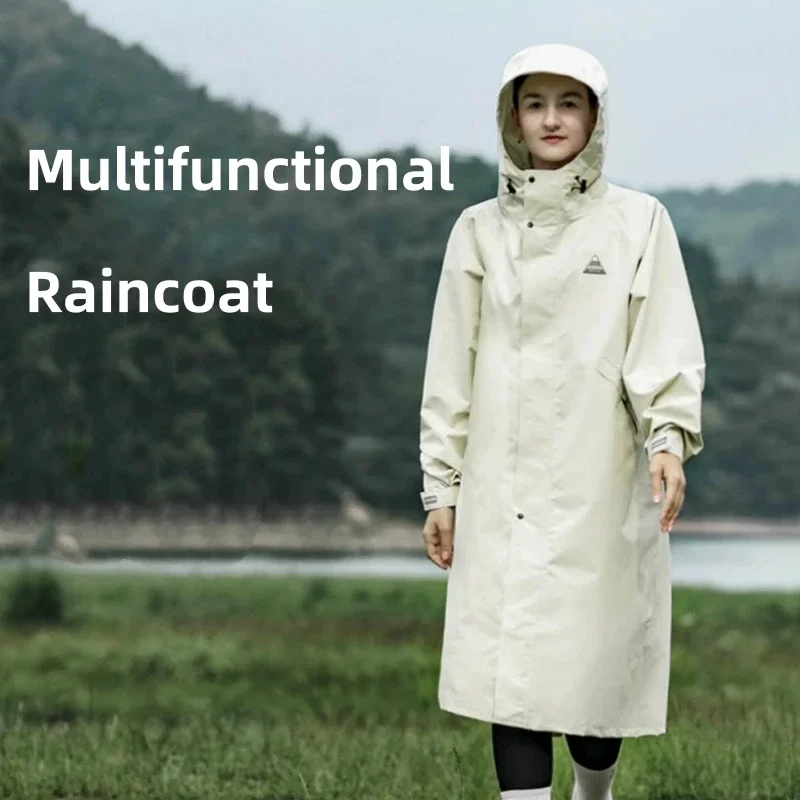 2024 Fashion Women Raincoat Multifunctional Highquailty Waterproof Windbreak Outdoor Portable Hoody Coat Hiking Camping Poncho