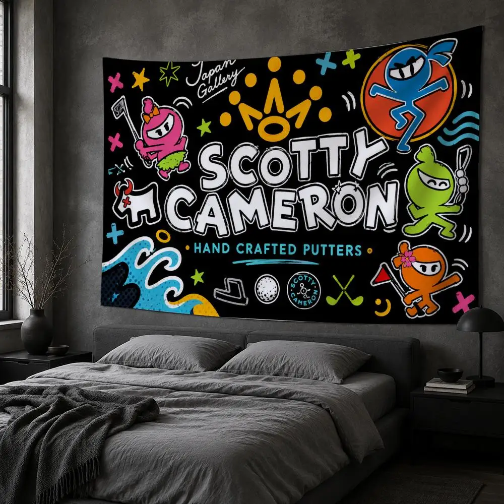 S-Scotty C-Cameron Tapestry Bedroom Living Room Bar Party House Home Dorm Interior Wall Decor Background Banner
