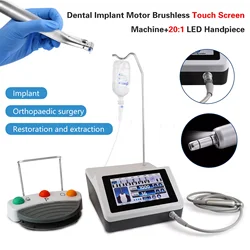 Dental Implant Motor Surgical Brushless Motor+20:1 Reduction Fiber Optic Led Contra Angle Handpiece