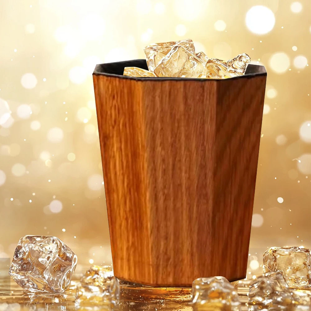 1/2/3 PCS Whiskey Cup Handmade Wooden Bourbon Cup Charred Drinking Vessel Whiskey Glass for Bar Home Party Drinkware