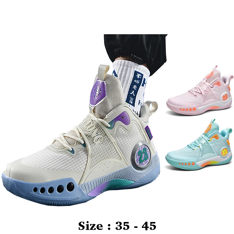 

High quality men and women casual sport shoe mesh letter print 2025 35 45 outdoor running basketball sneakers shoe beige pink