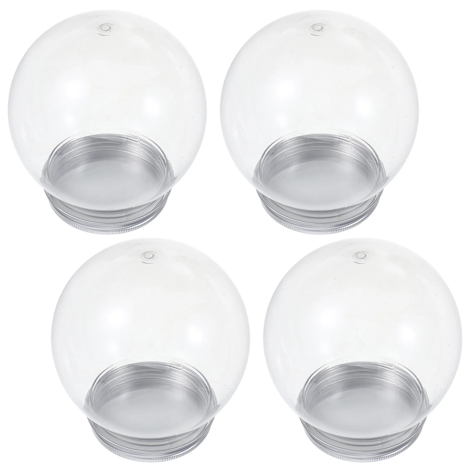 

4 PCS DIY Making Snow Globe Clear Fillable Baubles Plastic Spheres Crafts Water Globes