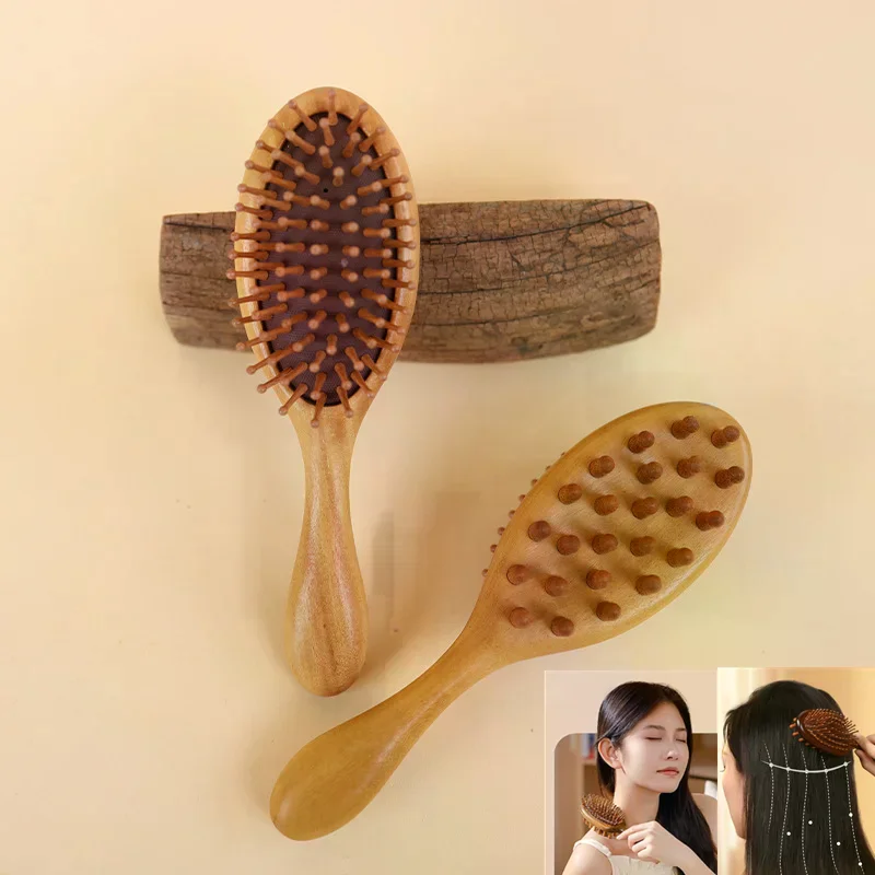 

Double-sided Air Cushion Comb Scalp Therapy Massage Comb Scalp Head Caring Natural Garapa Wooden Scraping Body Beautify Massager
