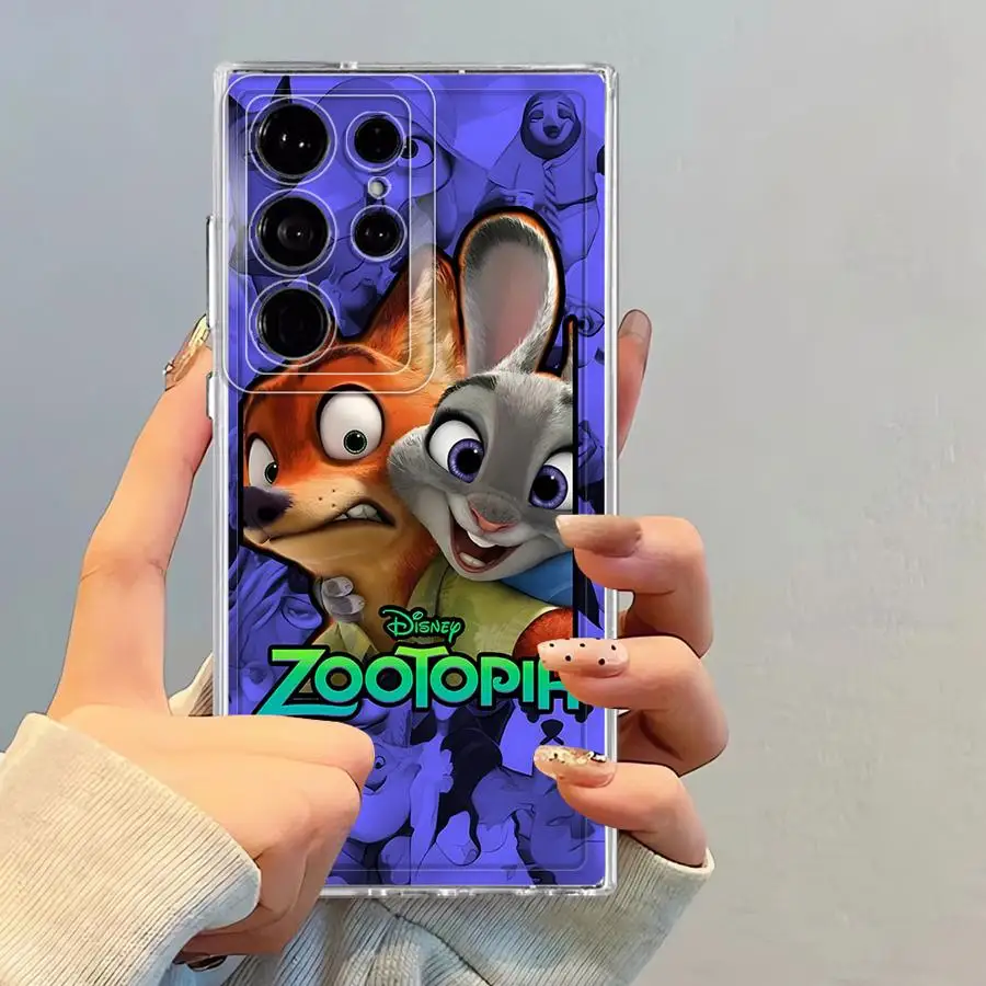 Disney Judy Nick Soft Phone Cover Case for Samsung Galaxy S22 FE Note 20 Ultra 10 S25 Edge S20 Plus S21 S23 Ultra S24