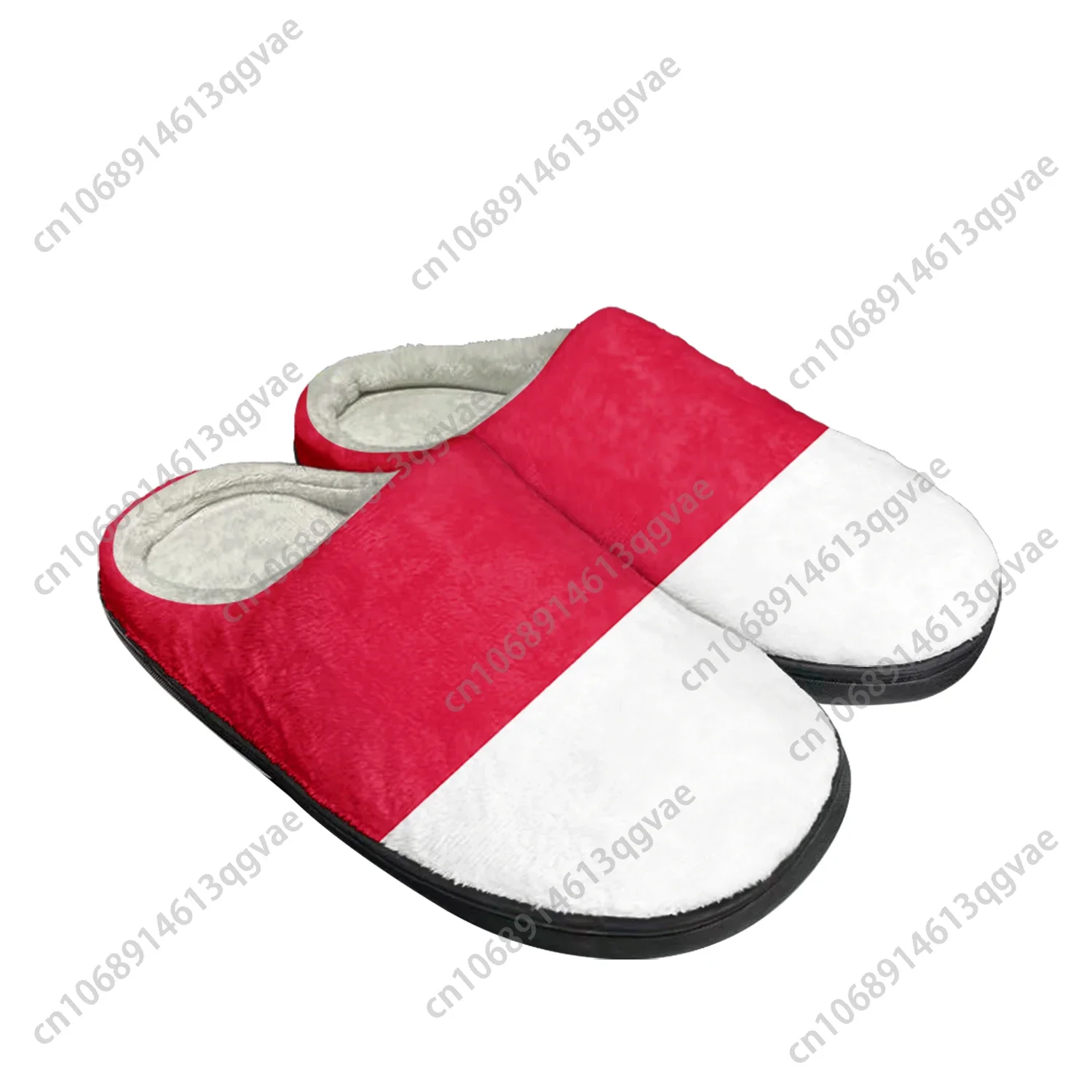 Polish Flag Home Cotton Custom Slippers Mens Womens Sandals Poland Plush Bedroom Casual Keep Warm Shoes Thermal Slipper