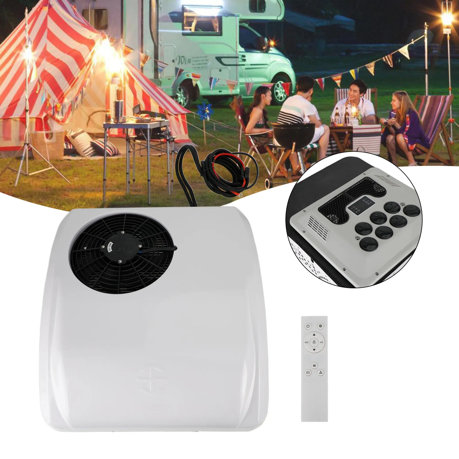 

Artudatech RV Air Conditioner Heat Pump Camper Non-Ducted Rooftop AC Unit Heater/Cooling 12v