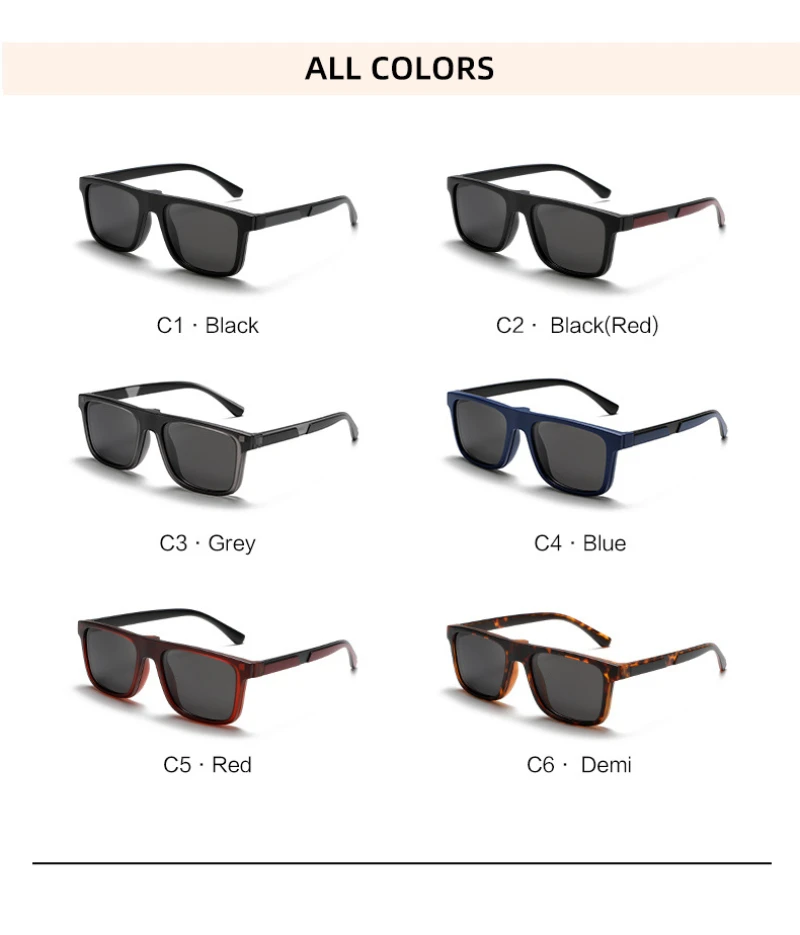 BEMORE Square Acetate Clip on Prescription Women Reading Glasses Polarized UV400 Magnetic Optical Lenses Graduated Eyeglasses