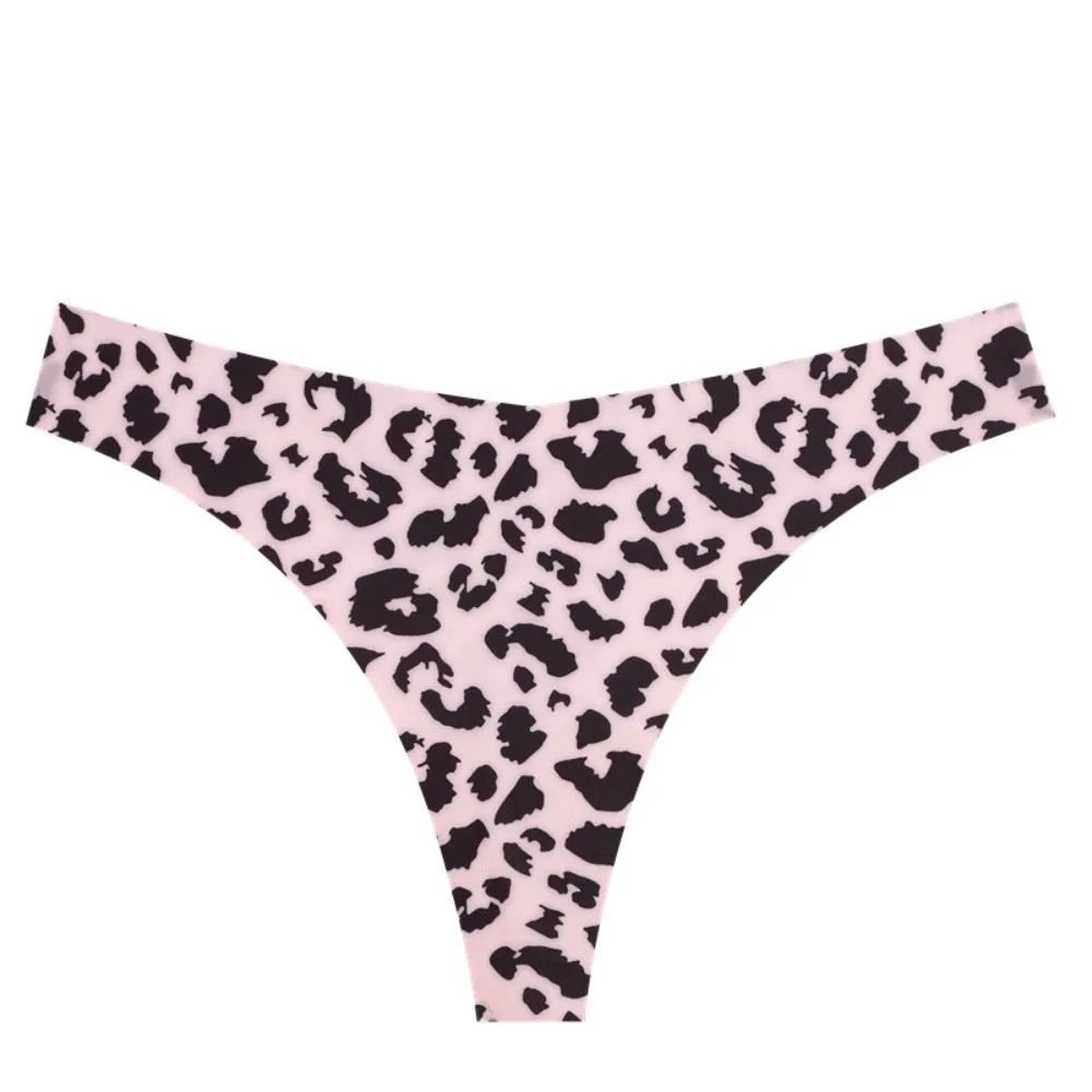 

Briefs Cotton Crotch Underwear for Women Lip Low-waist Seamless Thong Underpants Butterfly Leopard Panties Girl