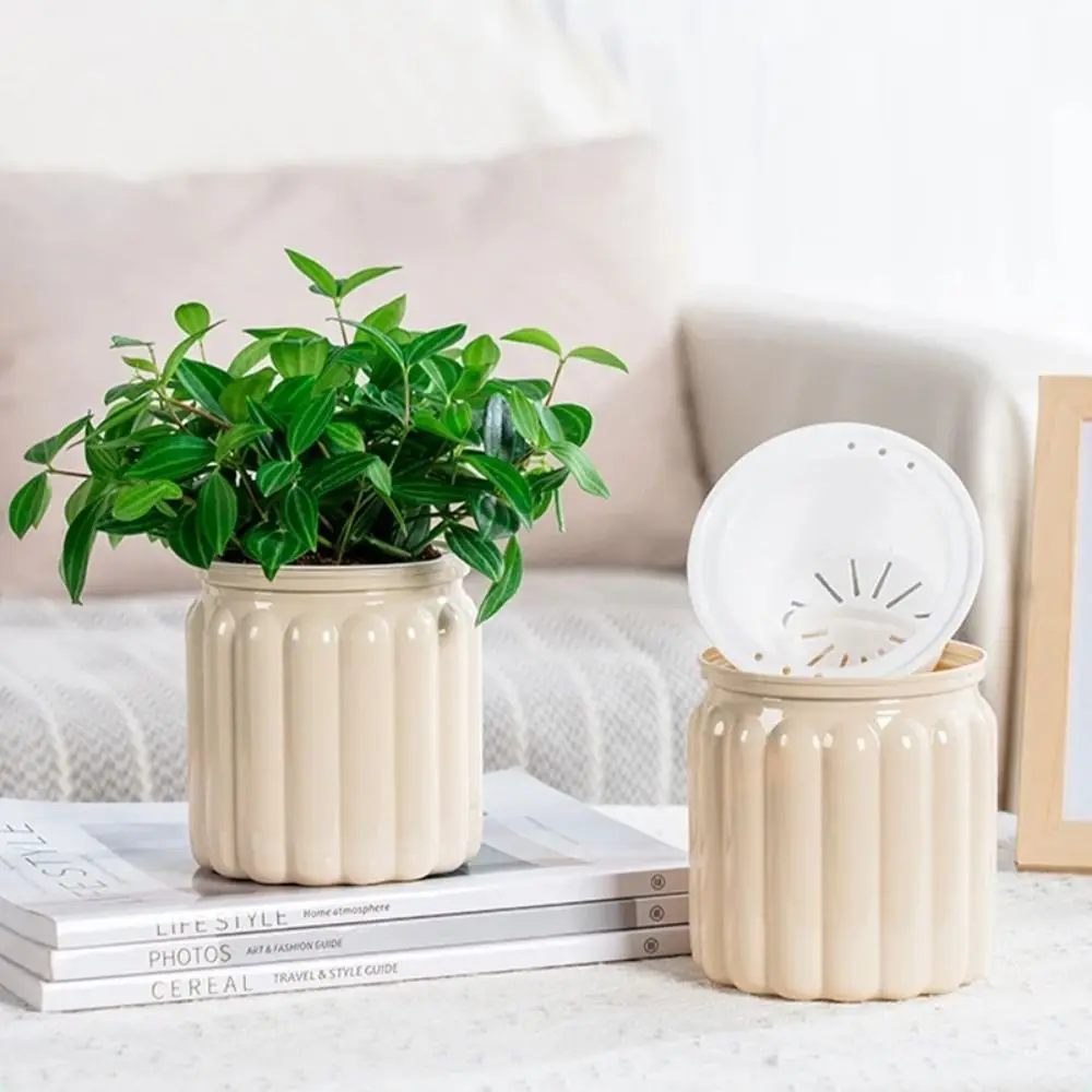 Creative Self Watering Hydroponic Plants Pot Plastic Removable Mini Succulent Planter Tabletop Vase Flowerpot