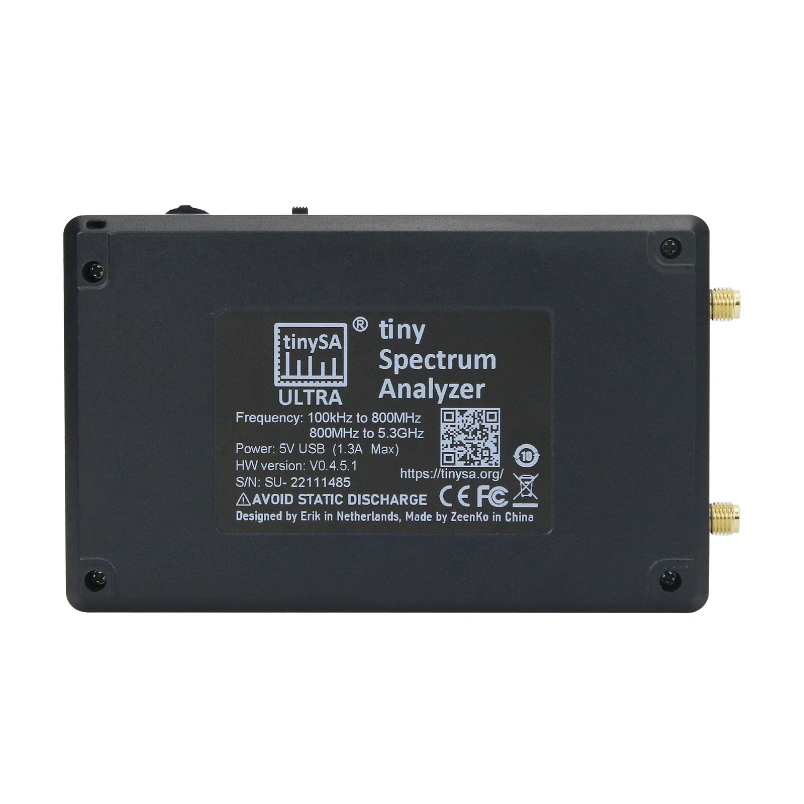 Générateur de signal RF corde TRA 100k-5.3GHz, analyseur avec écran 4 pouces pour TinySA