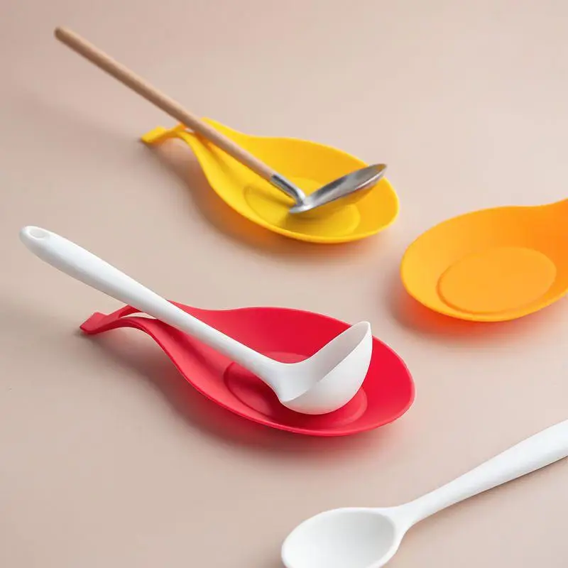 Spoon Rest Large Ceramic Spoon Holder Heat-Resistant Cooking Spoon Rest Coffee Spoon Holder Dishwasher Safe Ceramic Spoon Rest