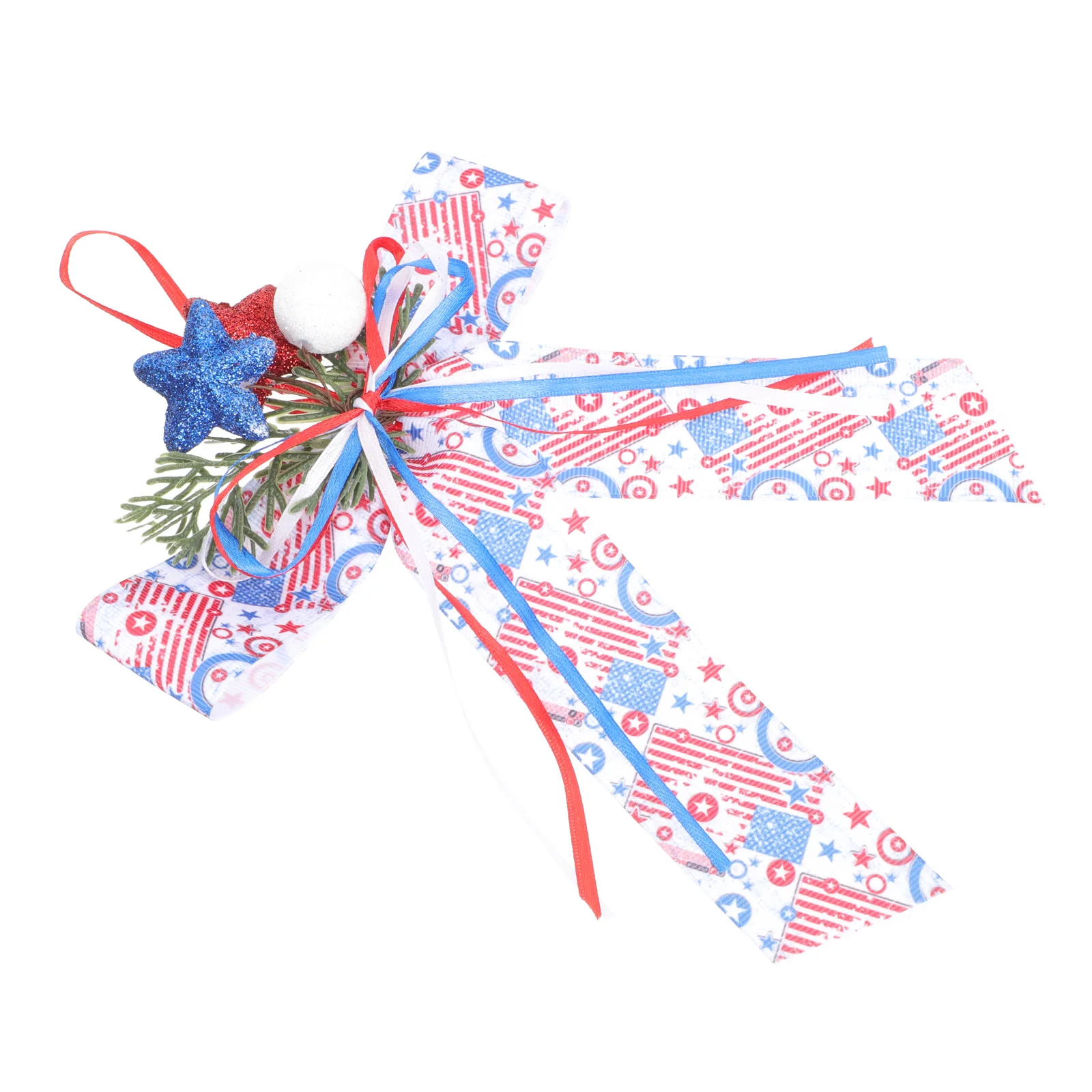 

DIY Fabric Blue naments Wall Hanging Independence Day Decor Independence Day Decor Window Bow Festival Adornment Home Party