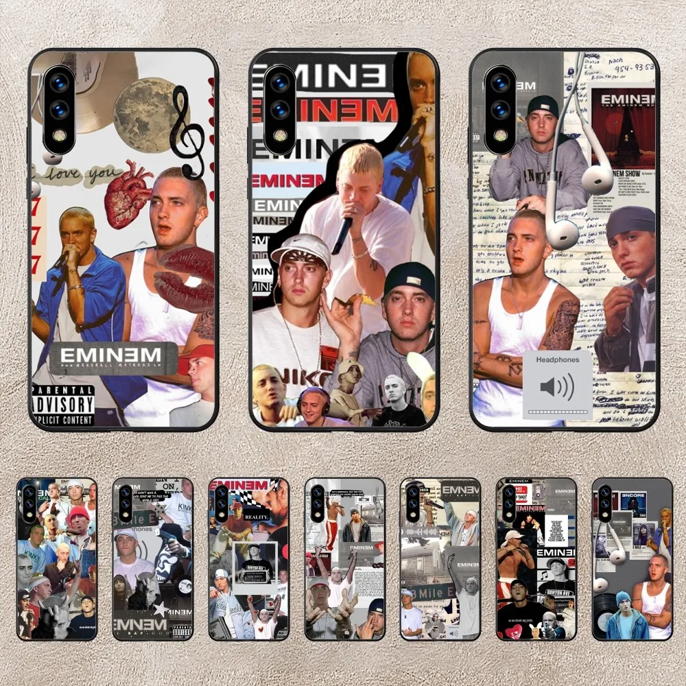 Eminem 8 Mile Hip Hop Rapper Singer Phone Case For Huawei Mate P10 P20 P30 P40 P50 Smart Z Honor 50 60 70 Pro Lite Black Case