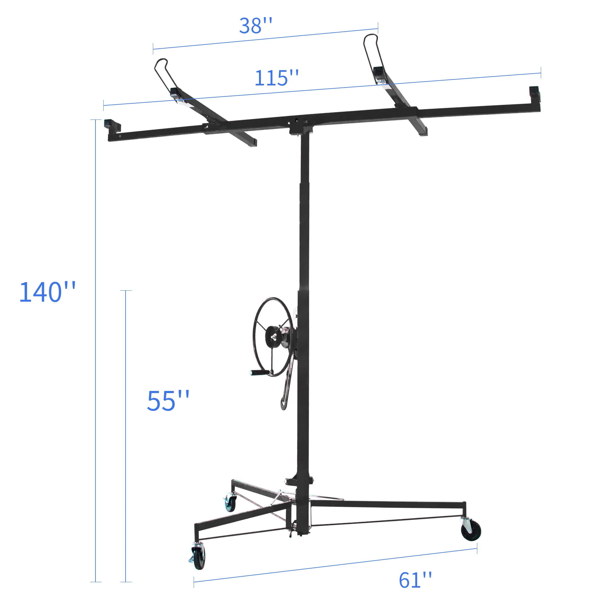 Lift Panel 11 Ft (Max Height) Sheetrock Jack Lifter For Ceiling Construction Tools 150Lbs Load Capacity