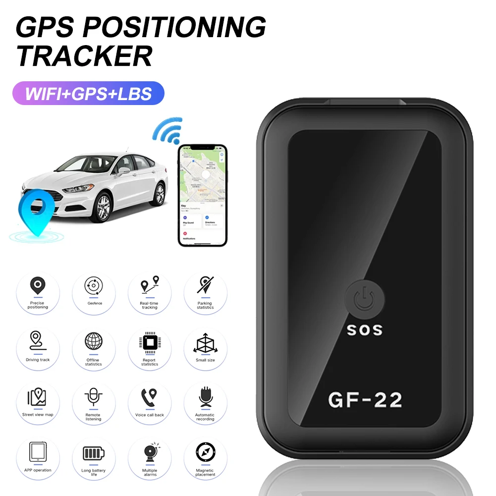 

GF22 GPS Tracker Anti-Loss Real-Time Tracking Device Magnetic Anti-Theft Positioner Automatic Alarm GeoFence Route History