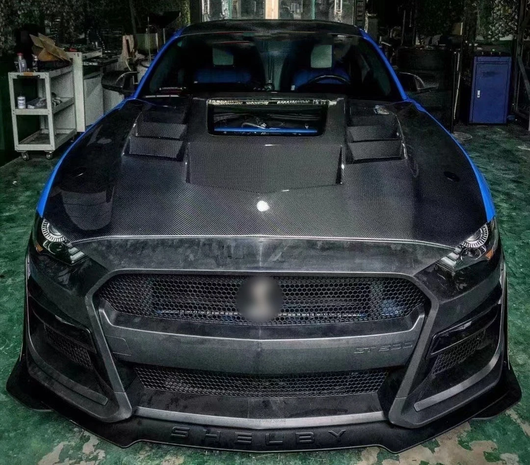 غطاء محرك من ألياف الكربون طراز Tom AutoGTSS لغطاء غطاء محرك Ford Mustang