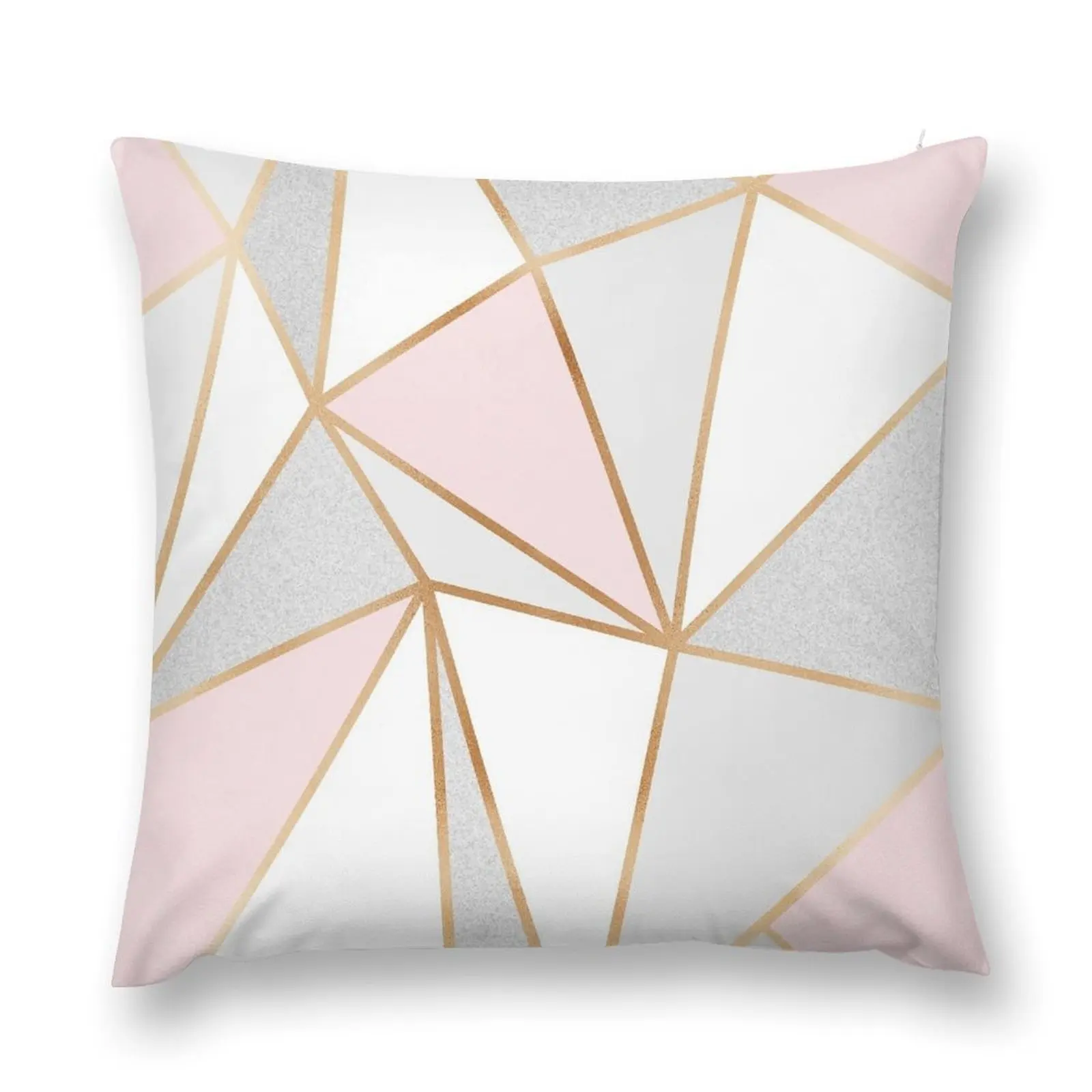 

Pink, Grey & Gold Geo Throw Pillow Cushion Cover Set Cushion Cover Luxury pillow
