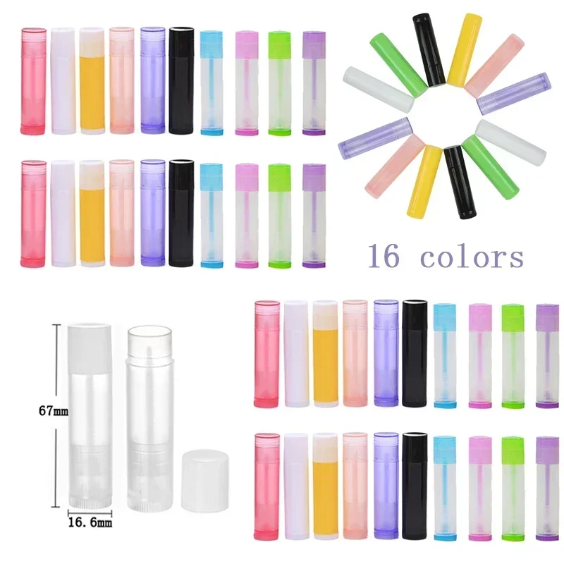 

30Pcs 5ml Rotary Clear Lip Balm Tube Empty Travel Portable Refillable Container DIY Plastic Lipstick Sample Bottle For Lip Gloss