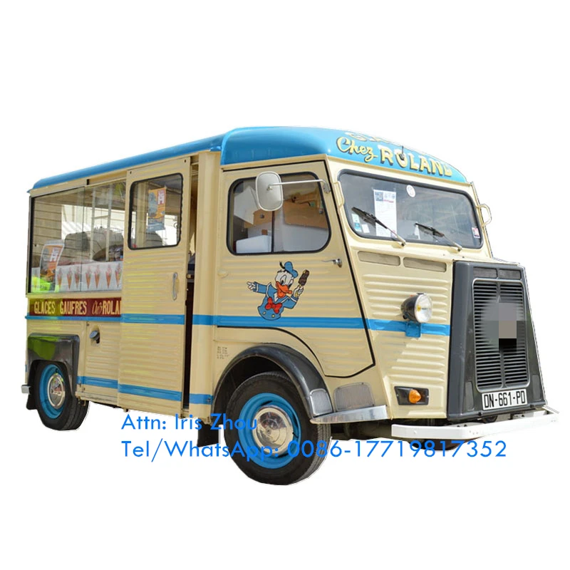 Electric Vehicle Food Truck Mobile Kitchen Hot Dog Coffee Bar Catering Trailer Bubble Tea Ice Cream Food Cart Vending Machine