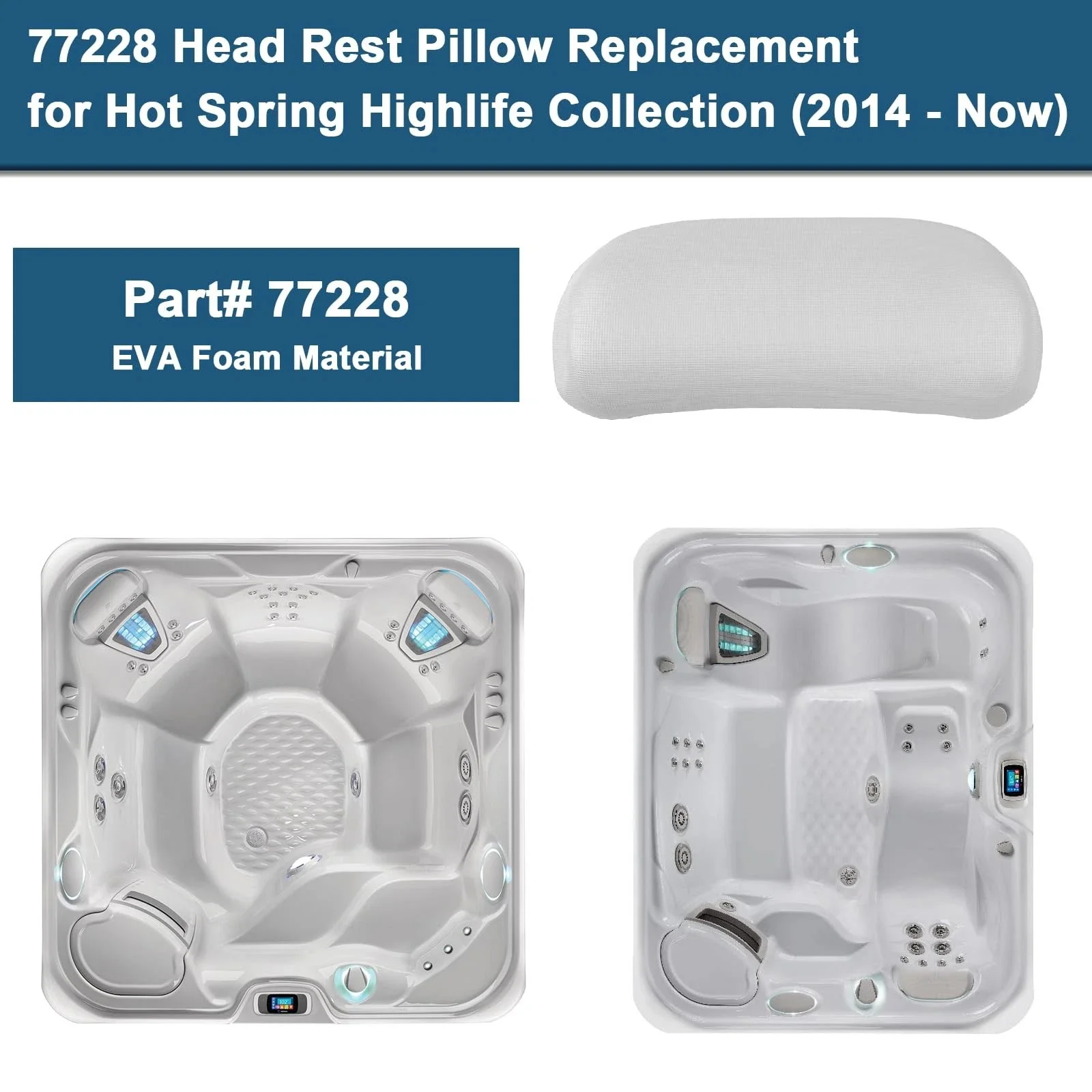 77228 1411501 Hot Tub Spas Pillows Fits for Hot Spring Highlife Series Spas from 2014-Current: Aria, Envoy, Grandee, Jetsetter, image 6
