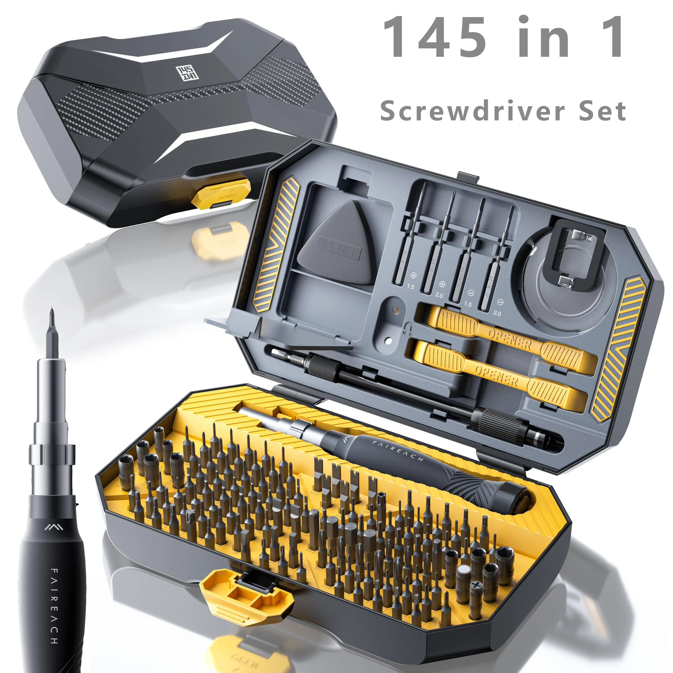 

145 in 1 Precision Screwdriver Set Magnetic Bits Phillips Torx Hex Professional Repair Tool Home Kit For Laptop iPhone Computer