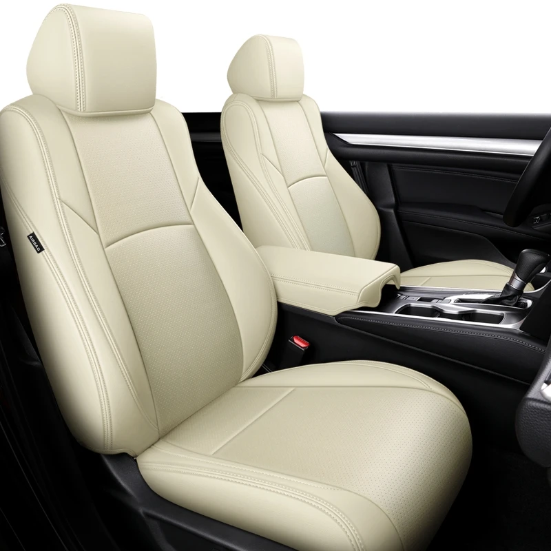 

Custom Fit Car Seat Covers Accessories For 5 Seats Full Set Leather Specific For Honda Civic CRV Accord HRV URV FIT