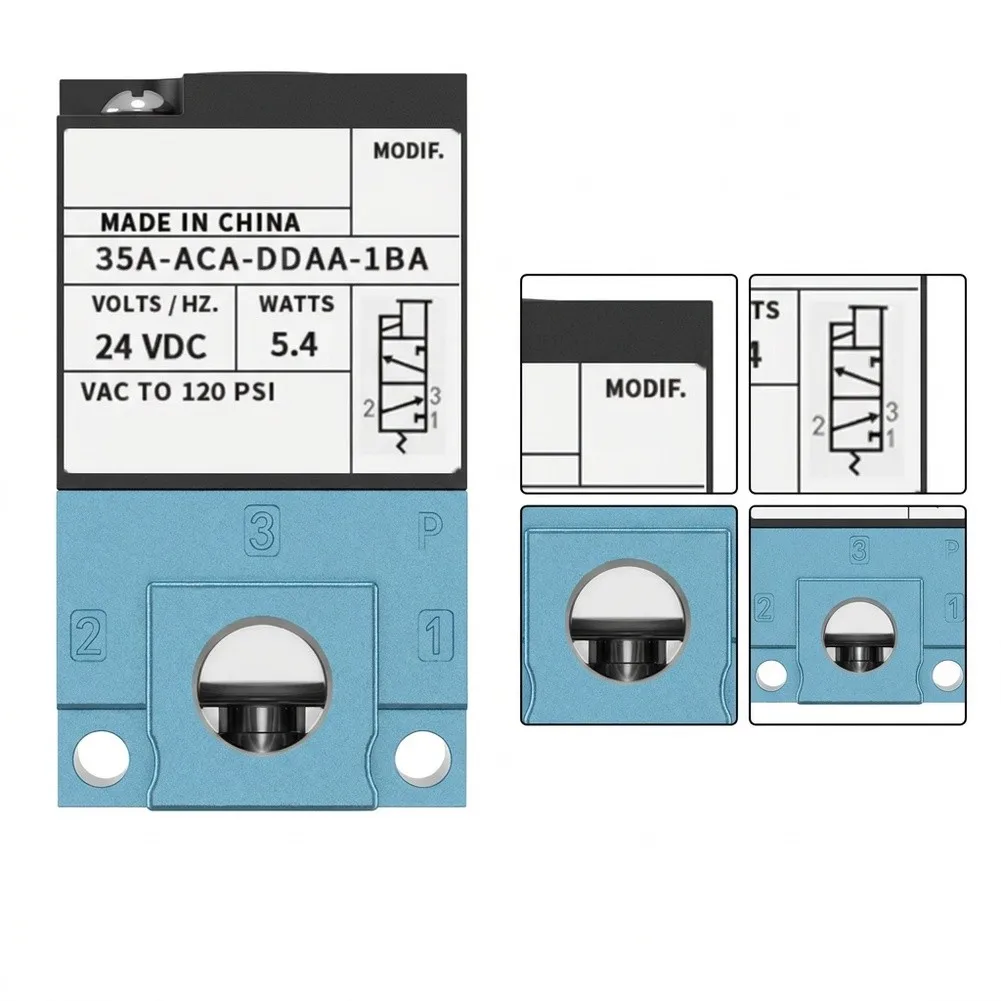 High Frequency 1/8in Pneumatic Solenoid Valve 24V DC for Compatible with Factory For Automation and Control Panels