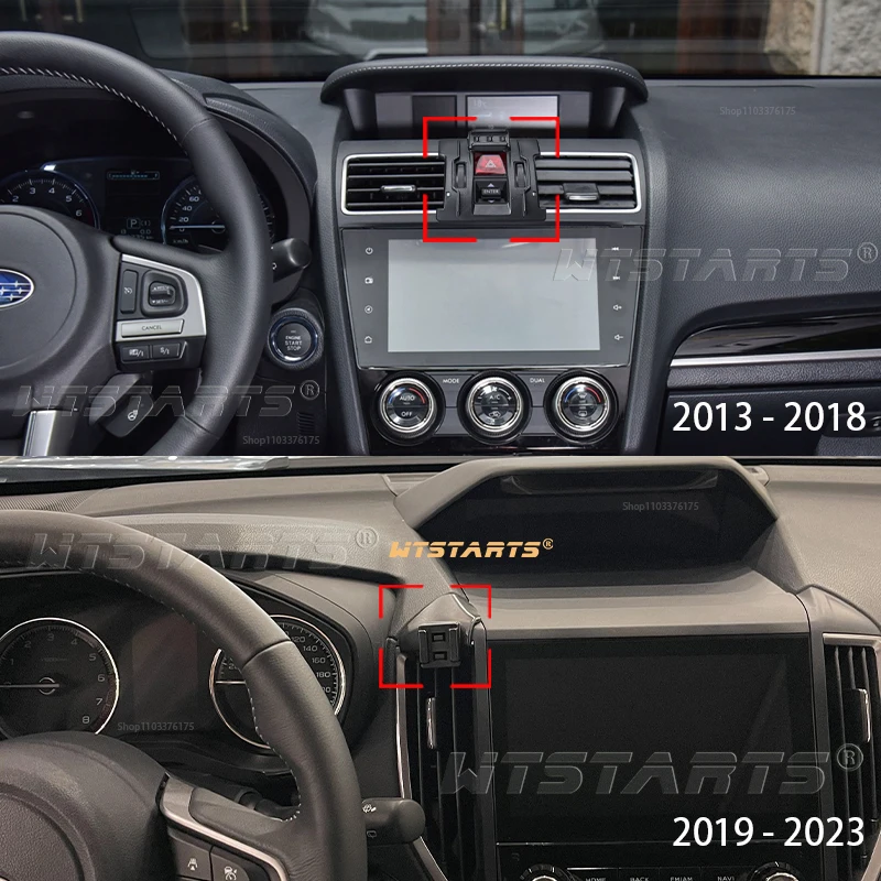 Car Phone Holder GPS Navigation For Subaru Forester 2013-2023 Adjustable Rotating Phone Holder Base Car Interior Accessories