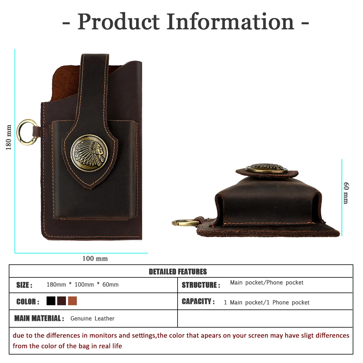 Herren-Gürteltasche aus Leder, – Edc Carry Belt Leather Bewertung und Preis