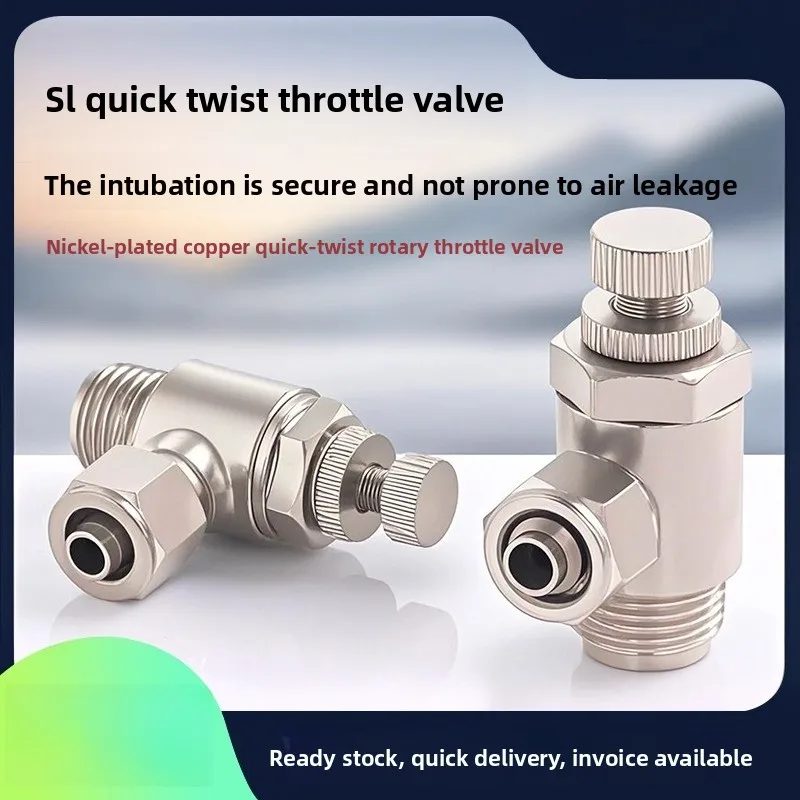 

Quick Connect Rotary Throttle Valve SL6-01M5 Flow Control Valve Pneumatic Fitting