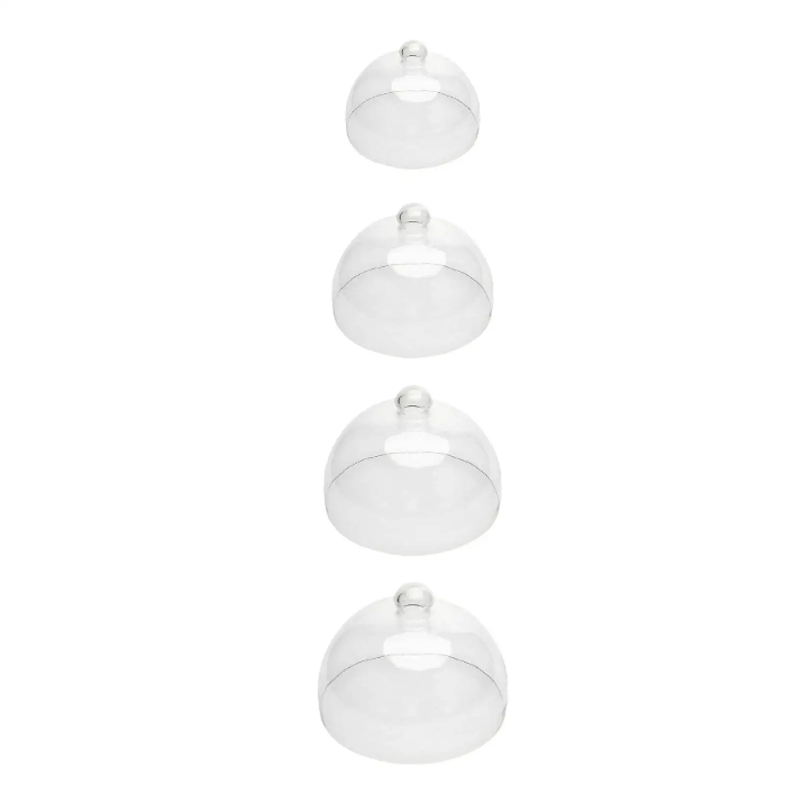 Glass Cake Cloche Dome Clear Cake Platter Cover Serving Display Stand Lid for Pastry Home Decor