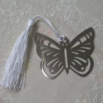 10pcs Hollow Butterfly Bookmarks Metal Book Marker Snowflake Bookmarks Wedding Supplies Pendant Gifts Office School Supplies