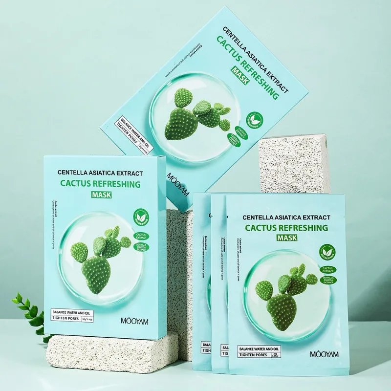 

Маска кактуса века азиатской после восстановления солнца, увлажняющая, увлажняющая, ночная, осветляющая, контроль жирности, освежающая маска для лица